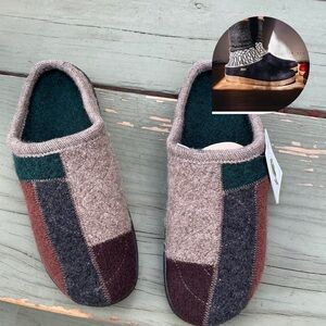 Haflinger 100% Wool Multicolor Plaid Winter Snow NWT